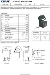 YHDC SCT016S 200A:100mA Split Core Current Transformer - Image 3