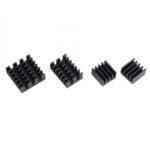 Black 4 in 1 Heat Sink Set Aluminum for Raspberry Pi 4 Model B - Image 2